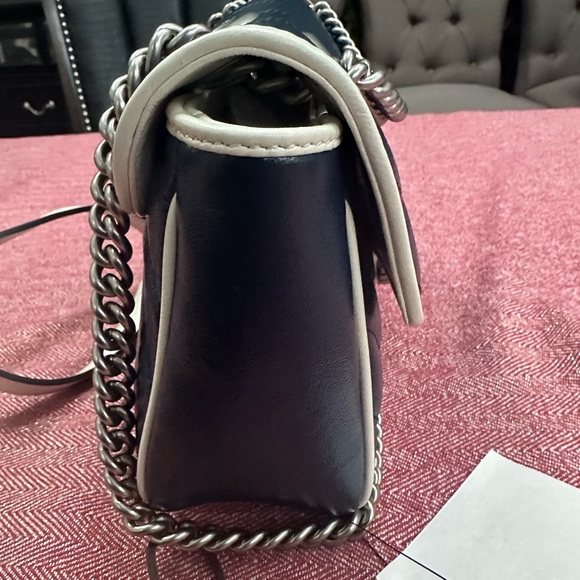 NWT Gucci Matelasse Small GG Marmont Torchon Shoulder Bag Blue - Picture 11 of 13